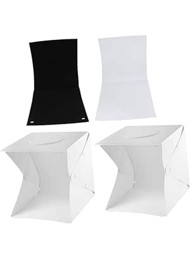 Lurrose Portable Photo Light Box Kit with LED and Backgrounds for Jewelry Cosmetics - Image 1