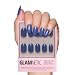 Glamnetic Press On Nails - Regal Blue | Opaque Dark, Moody Blue Short Round Fake Nails, Salon Quality | 12 Sizes - 30 Nail Kit - Image 2