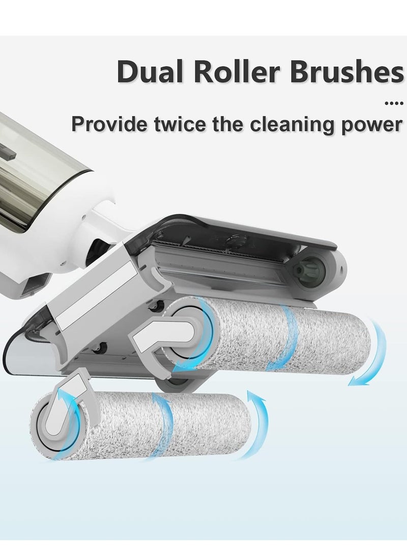 فايماي مكنسة كهربائية وممسحة بقوة شفط 10 كيلو باسكال، مكنسة كهربائية رطبة وجافة لاسلكية | مع شاشة رقمية، فرش دوارة مزدوجة، نظام ترشيح كبير، التنظيف الذاتي، السجاد، المنزل، المكتب، أرضية المطبخ - Image 4