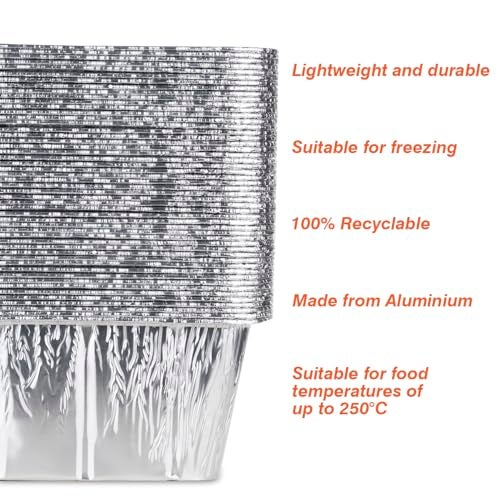 MOACOCK 50Pack Drip Pan Compatible for Blackstone Griddles 28 & 36 & 30 & 22 & 17 Inches, Aluminum Foil Grease Drip Pans, Grill Grease Tray Griddle Accessories - Image 3