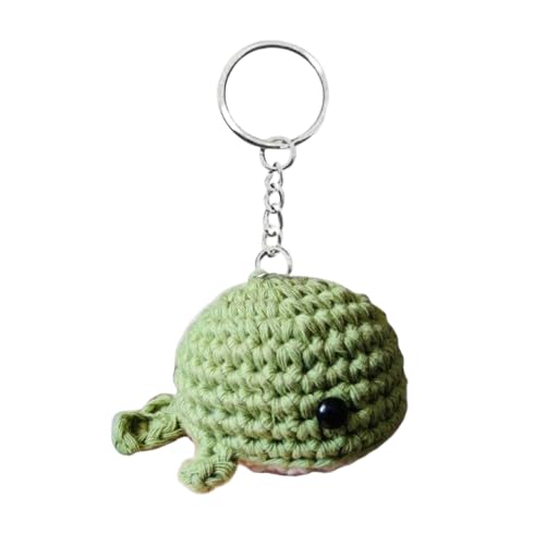 Generic Iris Art Lab Handmade PurpleGreen Baby Whale Keychain Beginner FriendlyCrochet DIY Kit with tools and step by step video instructions  - Image 2