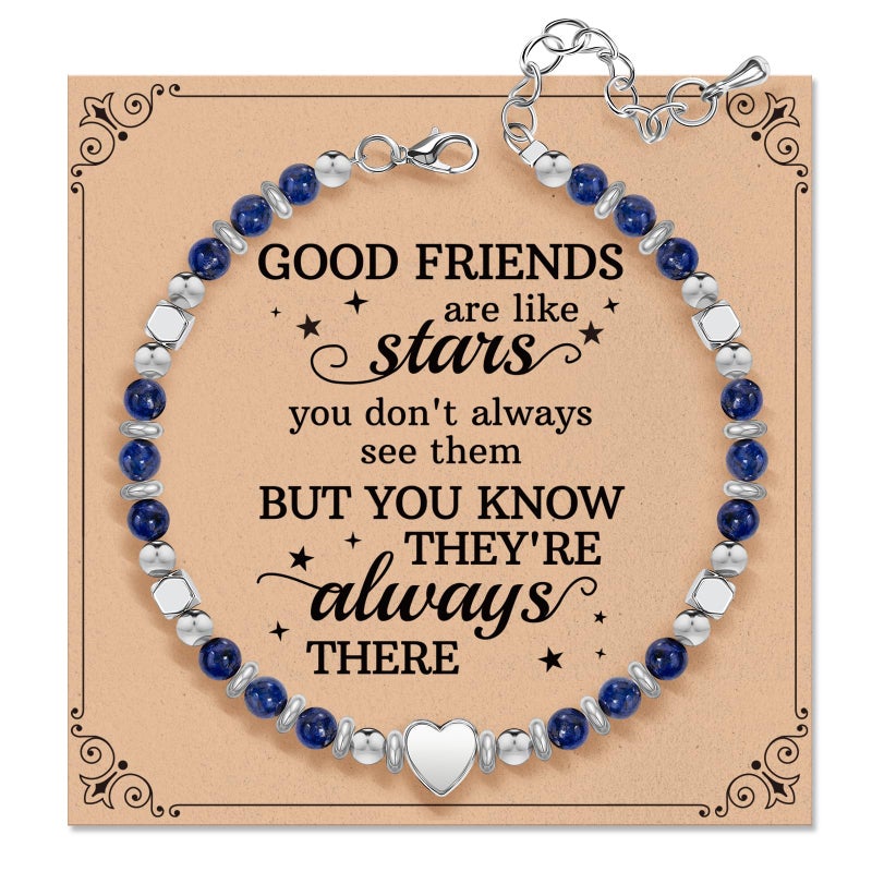 ZOKCC Friendship Bracelet Gifts for Women - Inspirational Natural Stone Bracelet for Women - Valentines Birthday Christmas Day Graduation Gifts for Friend, Sister, Bestie, BFF - Image 1