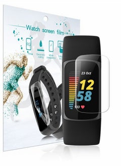 KASTWAVE Screen Protector for Fitbit Charge 5 Screen Protector Case Friendly Accessories Flexible Full Coverage Clear TPU Film (8-Pack)  - Image 5