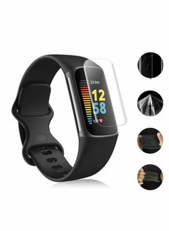 KASTWAVE Screen Protector for Fitbit Charge 5 Screen Protector Case Friendly Accessories Flexible Full Coverage Clear TPU Film (8-Pack)  - Image 3