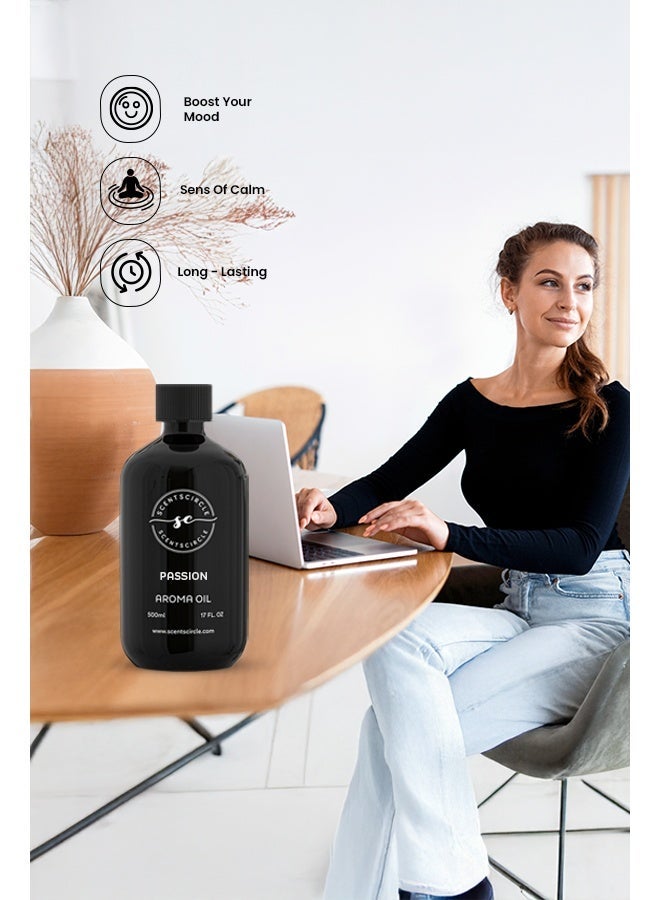 Scentscircle Passion Aroma Diffuser Oil 500ml | Sensual Fragrance with Lime & Mandarins - Image 2