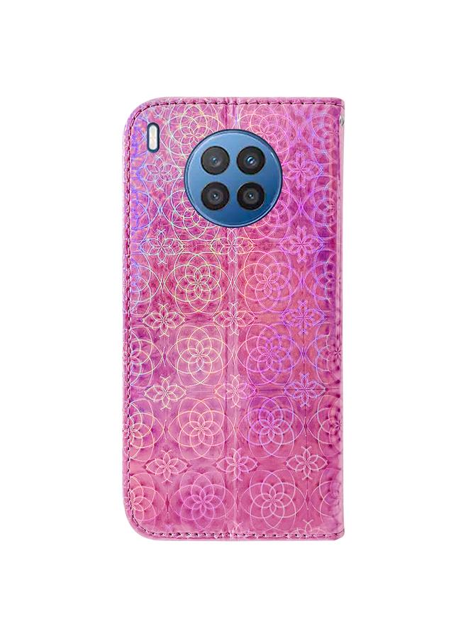 اس-توب جراب لهاتف Huawei nova 8i / Honor 50 جراب هاتف جلدي ملون بإبزيم مغناطيسي - Image 3