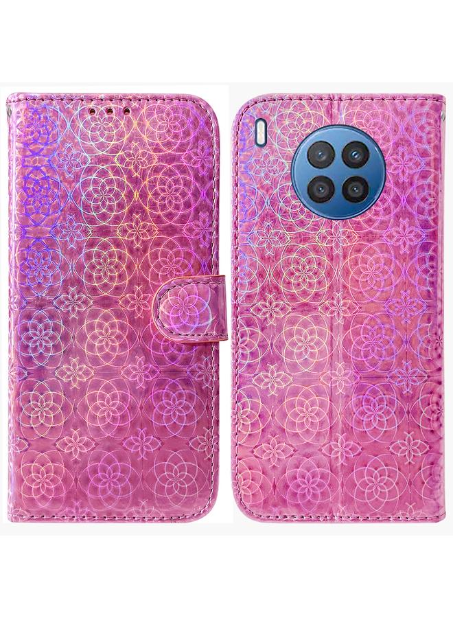 اس-توب جراب لهاتف Huawei nova 8i / Honor 50 جراب هاتف جلدي ملون بإبزيم مغناطيسي - Image 1