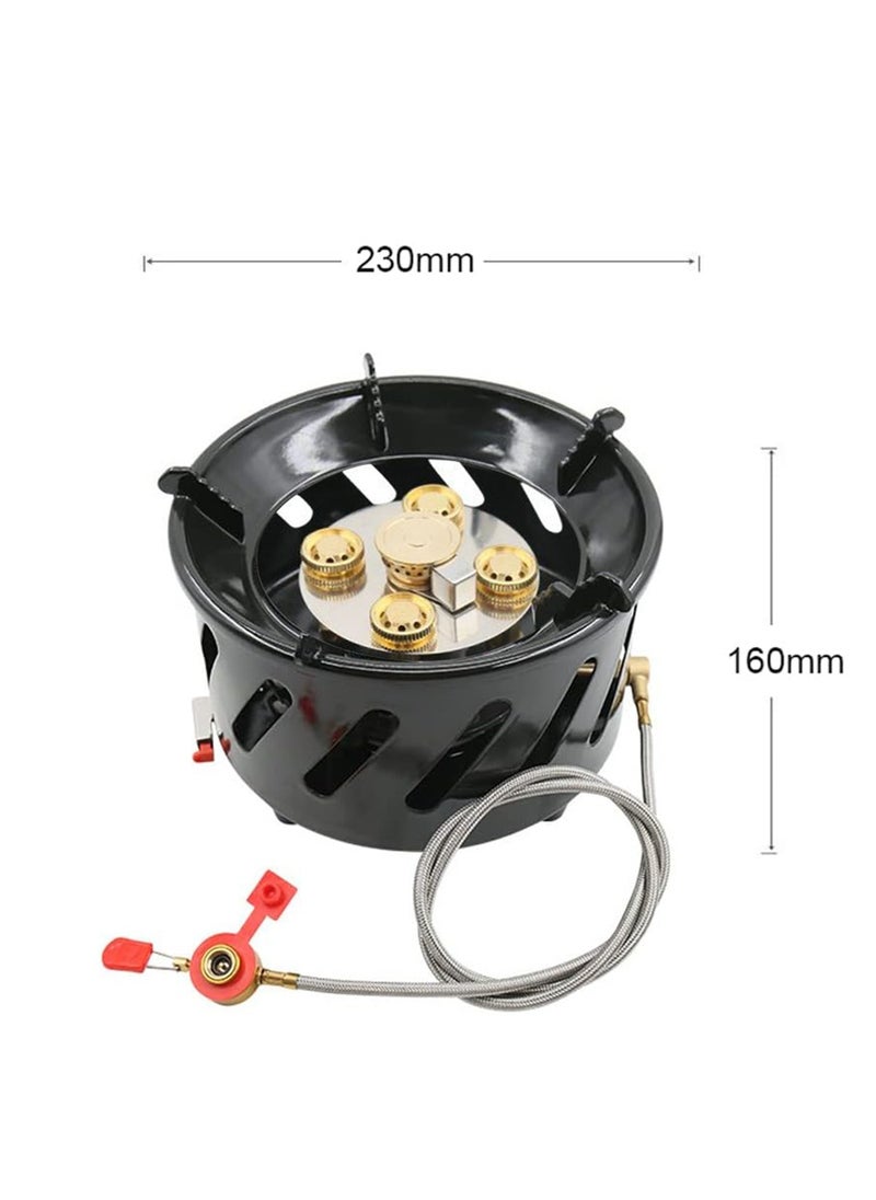 Generic 15800 W 5-Core Foldable Camping Stove Portable Iron Gas Stove for Outdoor, Hunting, Hiking, Travel and Cooking, OMEGA 5 ZYZY-45 Gas Stove  - Image 2