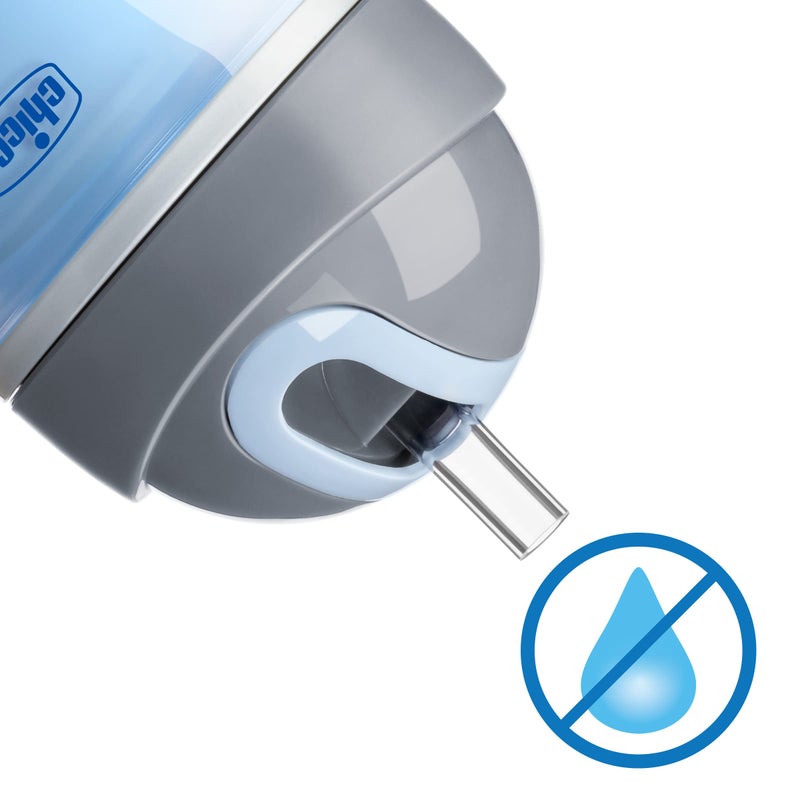 Chicco Flip-Top Straw Cup 9oz | Insulated Toddler Sippy Cup with Soft Silicone Straw | No-Spill Valve | Easy-Clean | BPA-Free | 2pk | For Ages 12+ Months | Blue Discover/Teal - Image 3