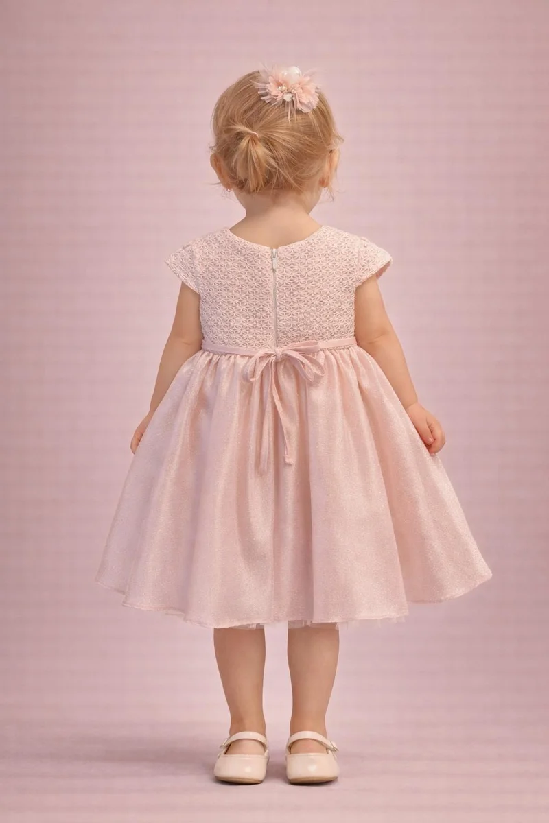 فيا بامبينو Blush Pearl Baby Couture Dress 606