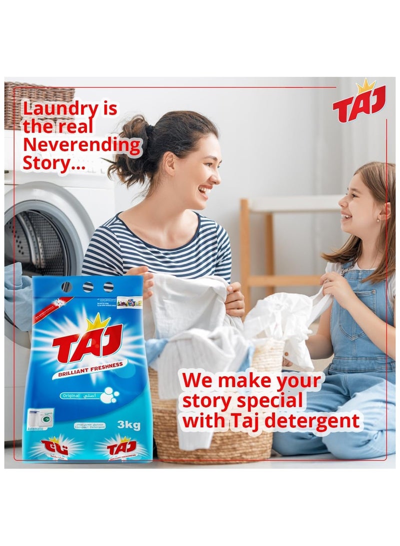 TAJ Taj Detergent Powder 3kg – Powerful Cleaning with a Fresh Fragrance  - Image 2