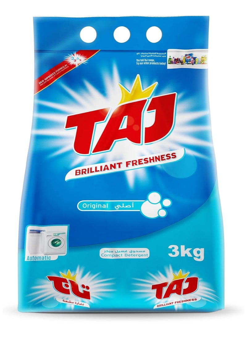 TAJ Taj Detergent Powder 3kg – Powerful Cleaning with a Fresh Fragrance  - Image 1