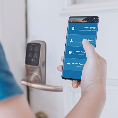 Lockly Secure Plus Bluetooth Smart Door Lock, Keyless Entry with PIN Genie® Digital Keypad, 3D Biometric Fingerprint Sensor Front Door Lock with Handle, Voice Control & Auto Lock - Latch Edition - Image 2