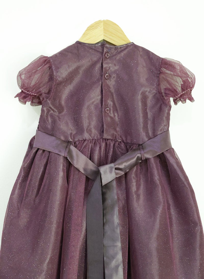 كيدابهو فستان أطفال سموكد للبنات - زهر أرجواني - Image 4