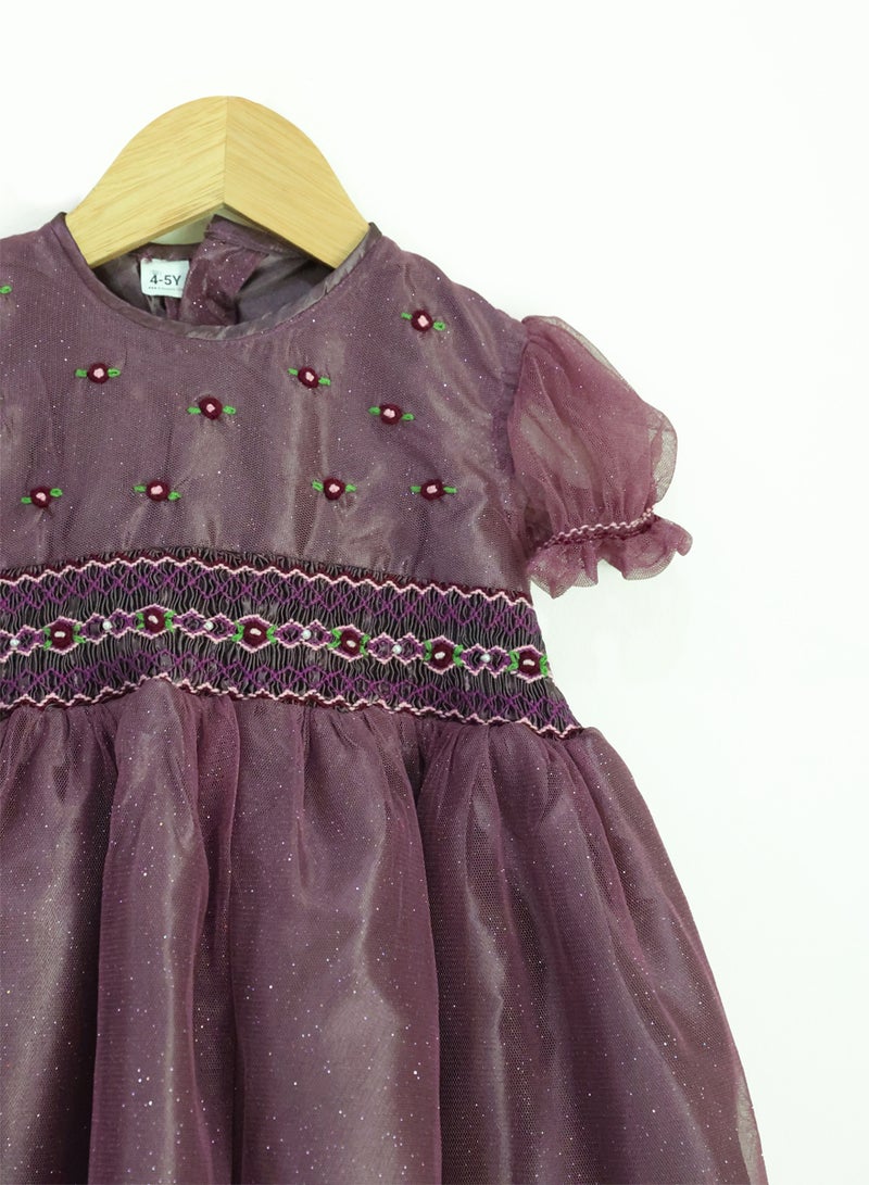 كيدابهو فستان أطفال سموكد للبنات - زهر أرجواني - Image 2