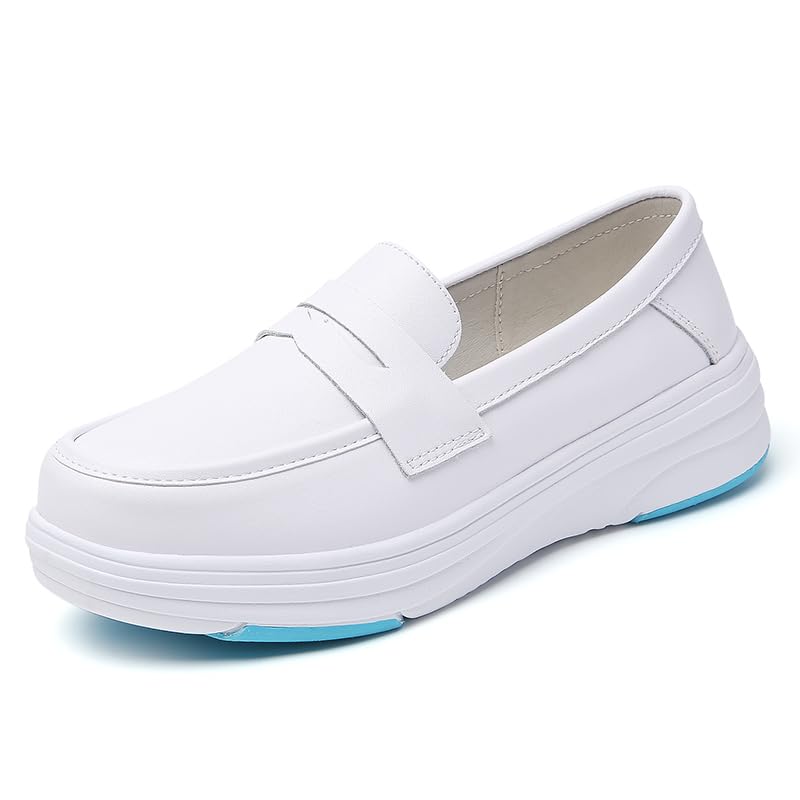 Touchmosees Nurse Shoes Orthopedic Diabetic Walking Sneakers Lightweight Comfort for AllDay Wear Loafers White 202 36 - Image 1