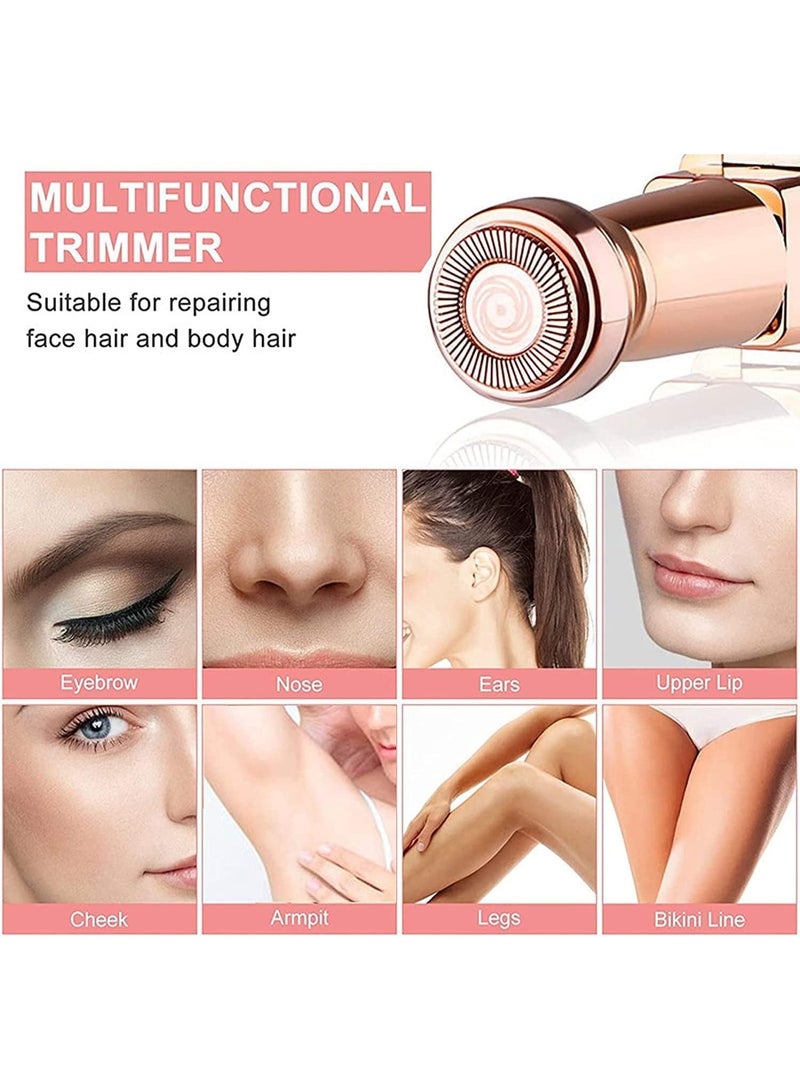 جهاز إزالة الشعر المحمول بدون ألم – جهاز كهربائي 2 في 1 لإزالة شعر الوجه والحواجب للنساء – قابل لإعادة الشحن - Image 5