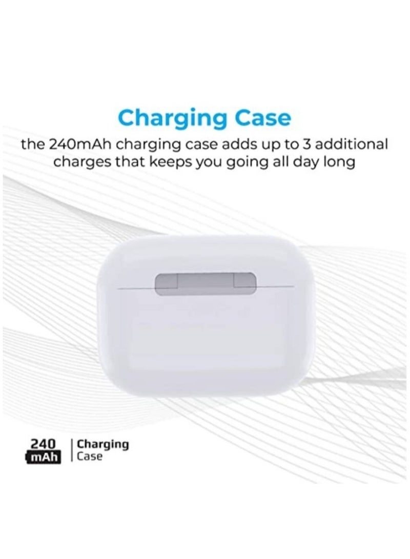 ELTRAZONE True Wireless Earbuds, Advanced Bluetooth 5.0 Ergonomic Headphones with Mic, 16-Hour Playtime, 240mah Charging Case, Auto-Pairing and Smart-Touch-Control For iPhone 12 Pro/12 Pro Max - White - Image 3