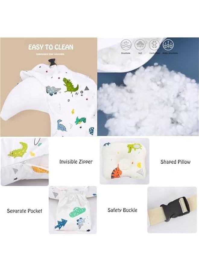 HOOKOR Original Nursing Pillow for Breastfeeding, Plus Size Breastfeeding Pillows for More Support, with Adjustable Waist Strap and Removable Cotton Cover  - Image 4