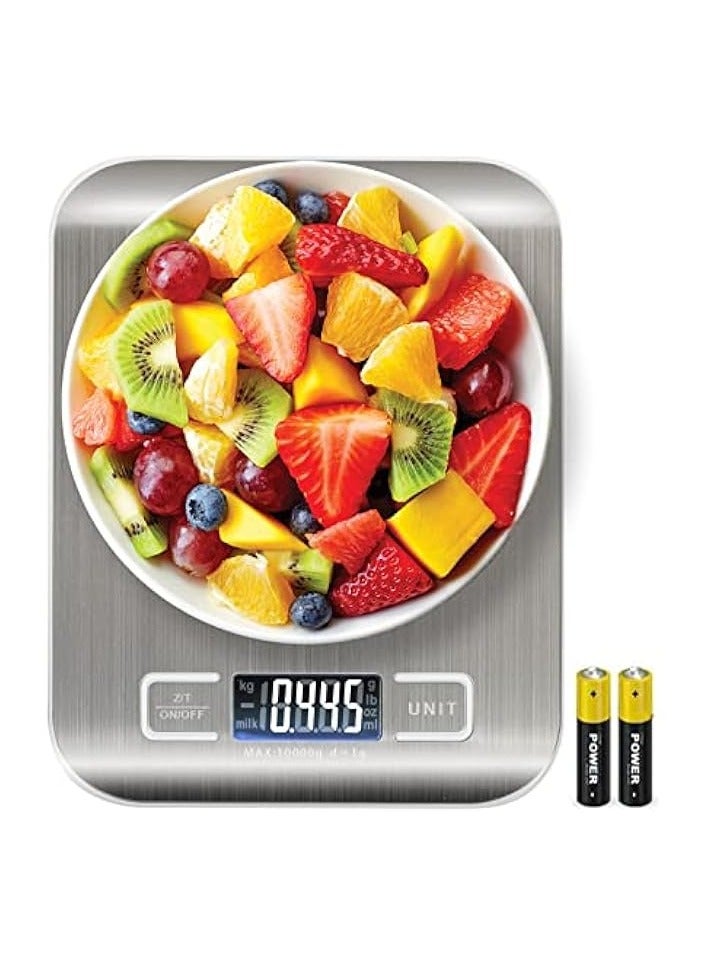PROMASS Digital Kitchen Scale, Multifunction Food Scale With LCD Display Stainless Steel Platform, High Accuracy, Ultra Slim,Tare Function - Image 1