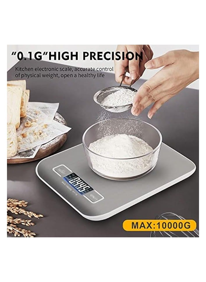 PROMASS Digital Kitchen Scale, Multifunction Food Scale With LCD Display Stainless Steel Platform, High Accuracy, Ultra Slim,Tare Function - Image 2
