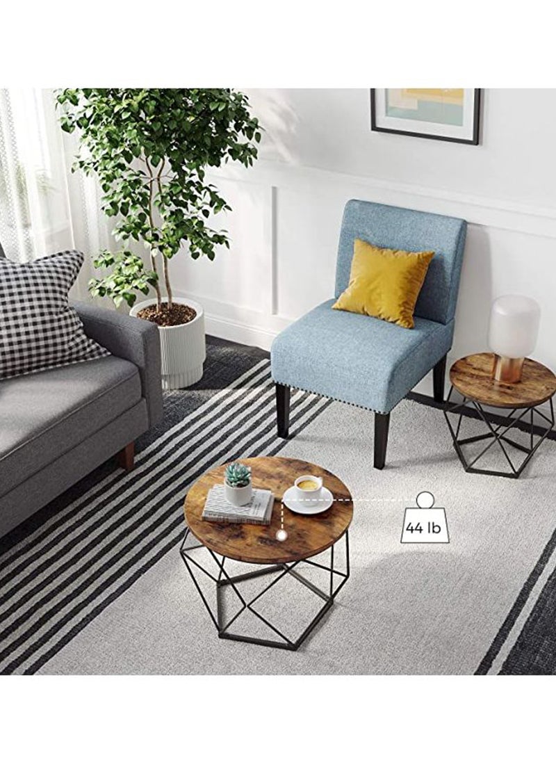 VASAGLE - VASAGLE LET040B01 Rustic Brown End Table - Set of 2 - Image 1