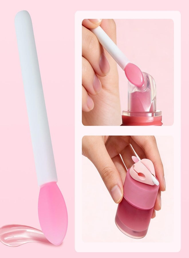 KEUYE Spatula Holder Compatible with Laneige Lip Mask-3 Holers and 3 Spatulas,Protective Silicone Brush Holder Topper Compatible with Laneige Lip Mask Applicator - Image 4