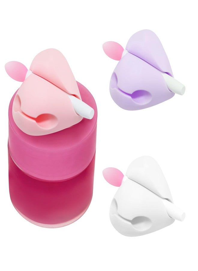 KEUYE Spatula Holder Compatible with Laneige Lip Mask-3 Holers and 3 Spatulas,Protective Silicone Brush Holder Topper Compatible with Laneige Lip Mask Applicator - Image 1