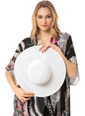 Saria Moda Saria Fashion Wide Straw Hat  - Image 3