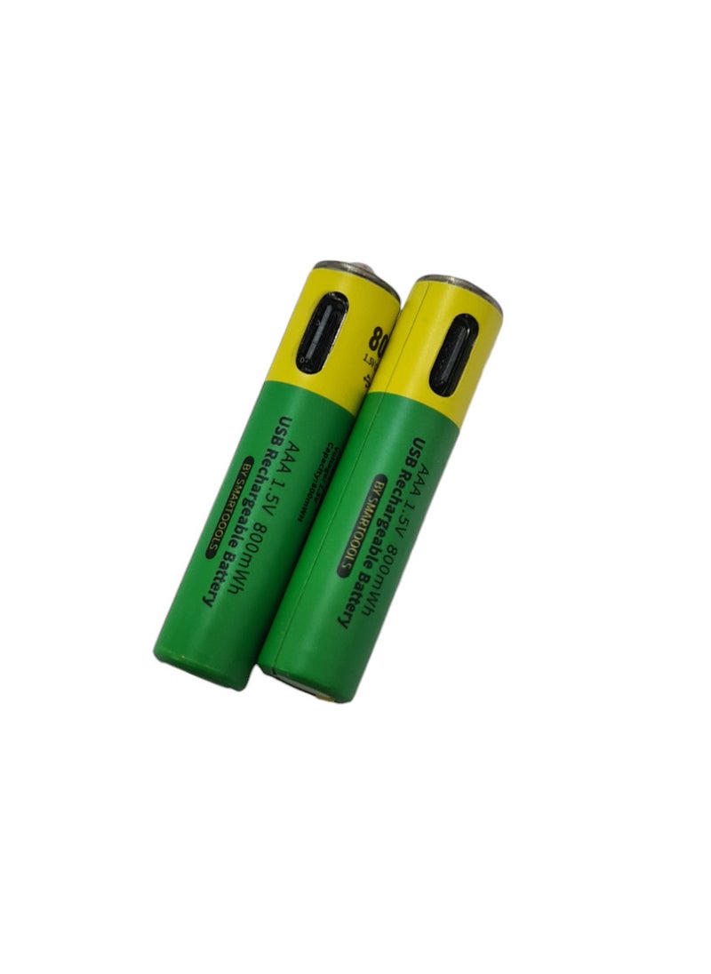 Generic - Rechargeable by Type C AAA Batteries 1.5V and 800mWh - Image 1