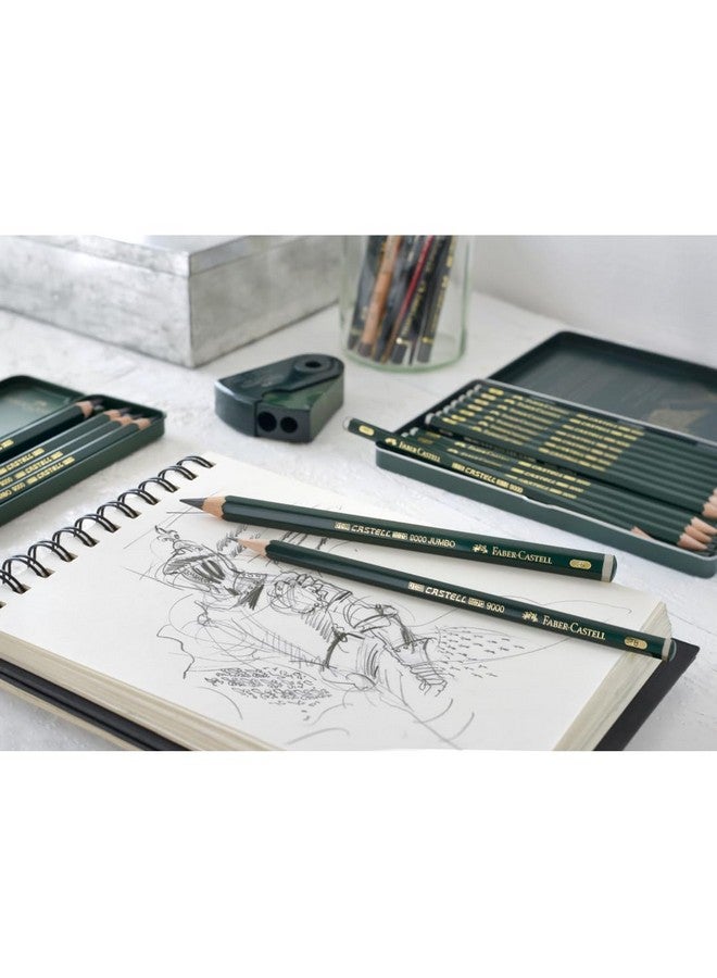 FABER-CASTELL Faber-Castell - Castell 9000 Art Set Pencil (Pack of 6), Green  - Image 3