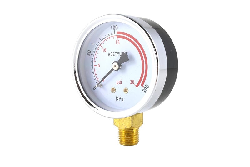 Sa - Low Pressure Gauge for Acetylene Regulator 0-30 psi - 2.5 inches - Image 2