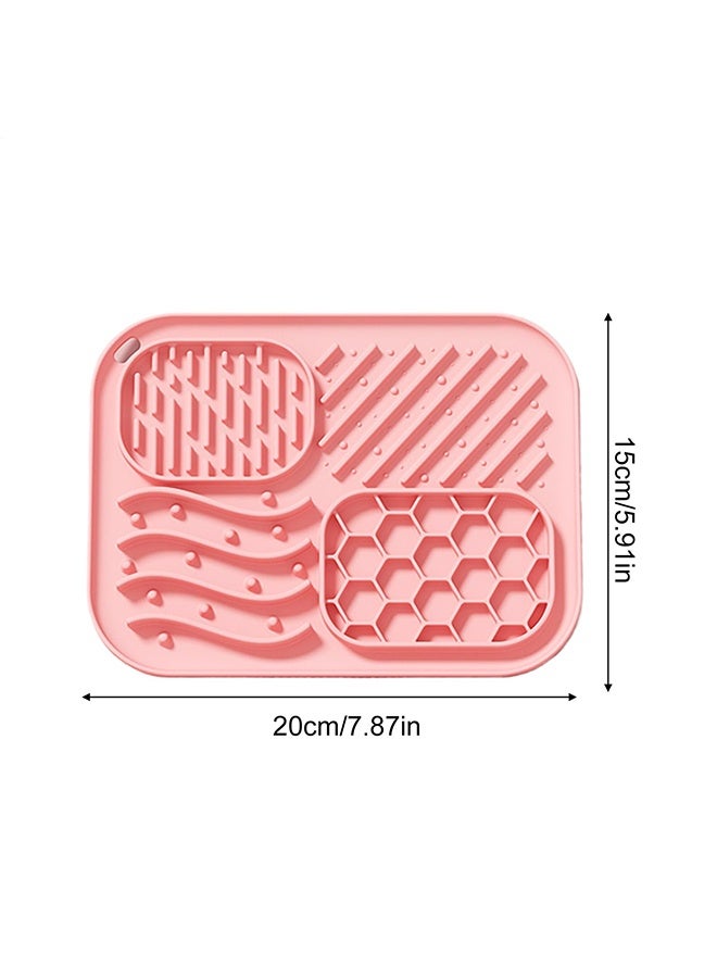 1 Pack Non Slip Silicone Pet Licking Mat Puzzle Feeder Suction Cup Treat Pad Slow Feed Textured Pattern for Dogs Cats Training Enrichment Home Feeding Daily Use - Image 2