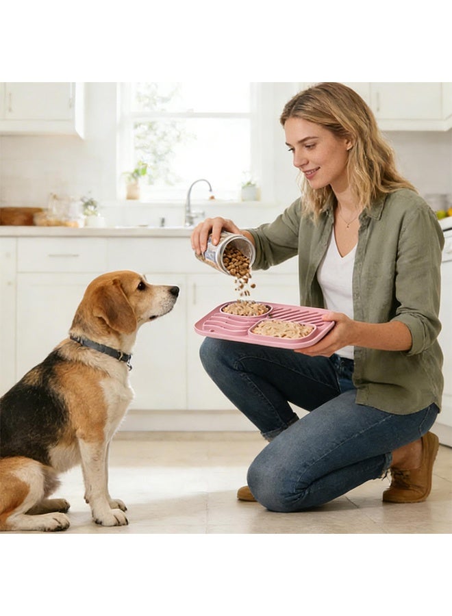 1 Pack Non Slip Silicone Pet Licking Mat Puzzle Feeder Suction Cup Treat Pad Slow Feed Textured Pattern for Dogs Cats Training Enrichment Home Feeding Daily Use - Image 4