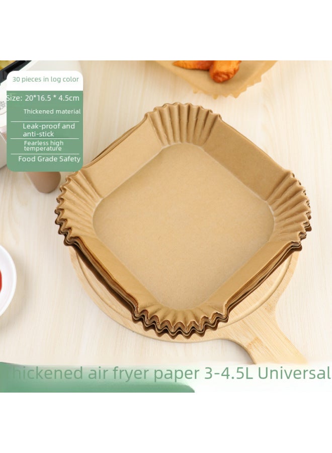 Special Paper For Air Fryer Silicone Oil Paper Oil Absorbing Food Pad Square Baking Paper Non-stick Fryer Pad Paper Disposable-Color:Square 20cm * 4.5 White ]-Specifications:Carton - Image 3
