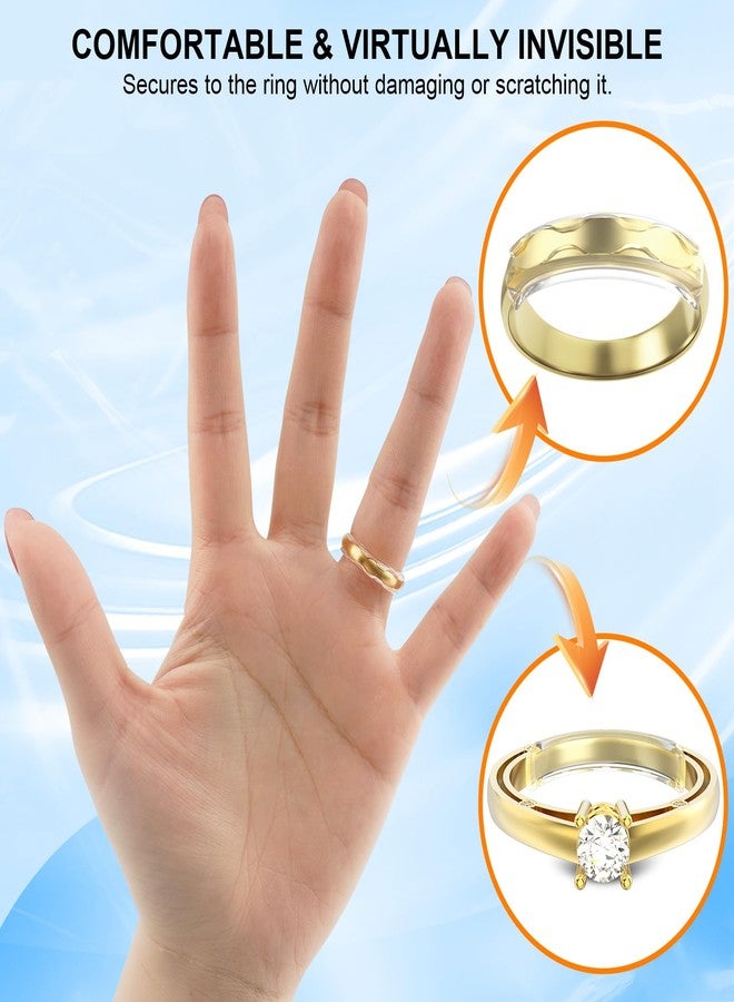 Eiito Ring Sizers for Loose Rings, 6 Pack Invisible Ring Size Adjuster for Women Men, Reduces Size by 0.5-1.5, Rings Guard Spacer Tightener Resizer, Fits 1-4mm Wide Bands - Image 2