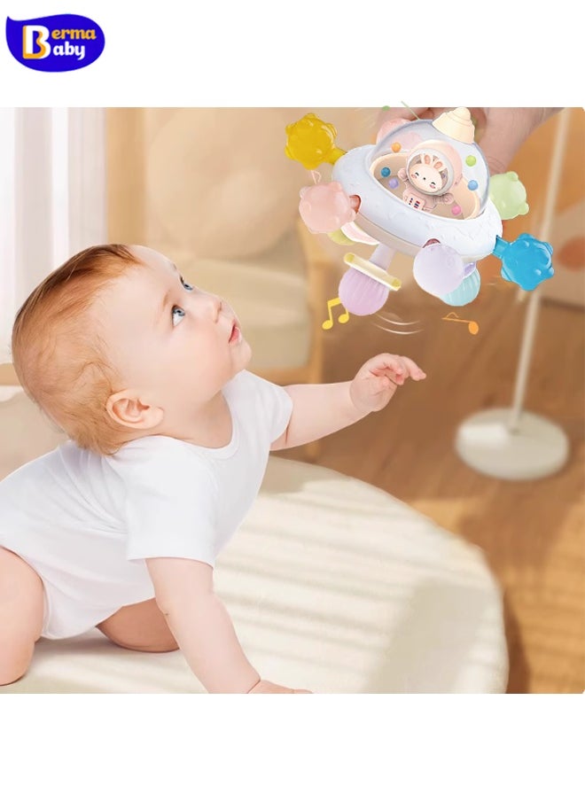 Berma Baby Baby teething toys sensory teething toys for babies 0-6 months, newborn chew toys, teething ball rattle teether toys, grasping activity baby toys, spinning flying saucer toys, birthday gifts  - Image 3