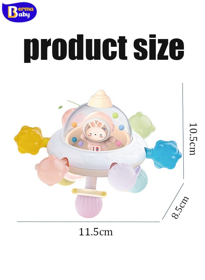 Berma Baby Baby teething toys sensory teething toys for babies 0-6 months, newborn chew toys, teething ball rattle teether toys, grasping activity baby toys, spinning flying saucer toys, birthday gifts  - Image 2