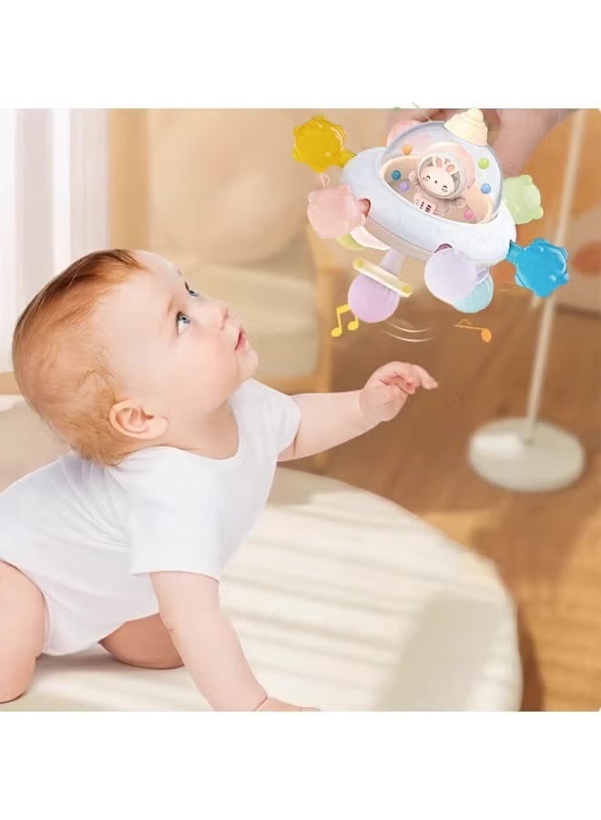 Berma Baby Manhattan ball spinning flying saucer toy, baby teething toys, newborn chew toys, teething ball rattle teether toys, grasping activity baby toys, spinning flying saucer toys, birthday gifts - Image 4