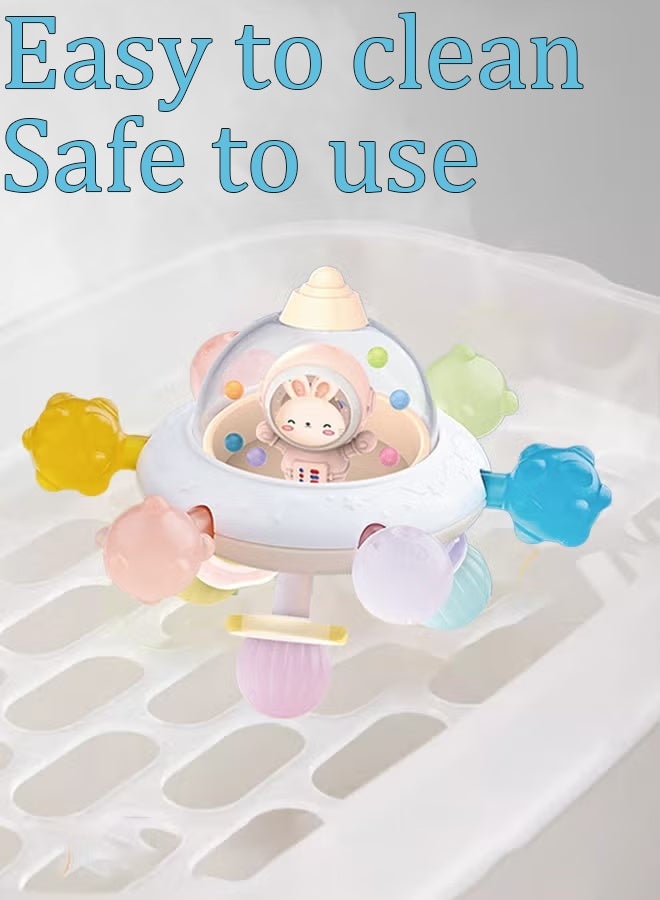 Berma Baby Manhattan ball spinning flying saucer toy, baby teething toys, newborn chew toys, teething ball rattle teether toys, grasping activity baby toys, spinning flying saucer toys, birthday gifts - Image 5