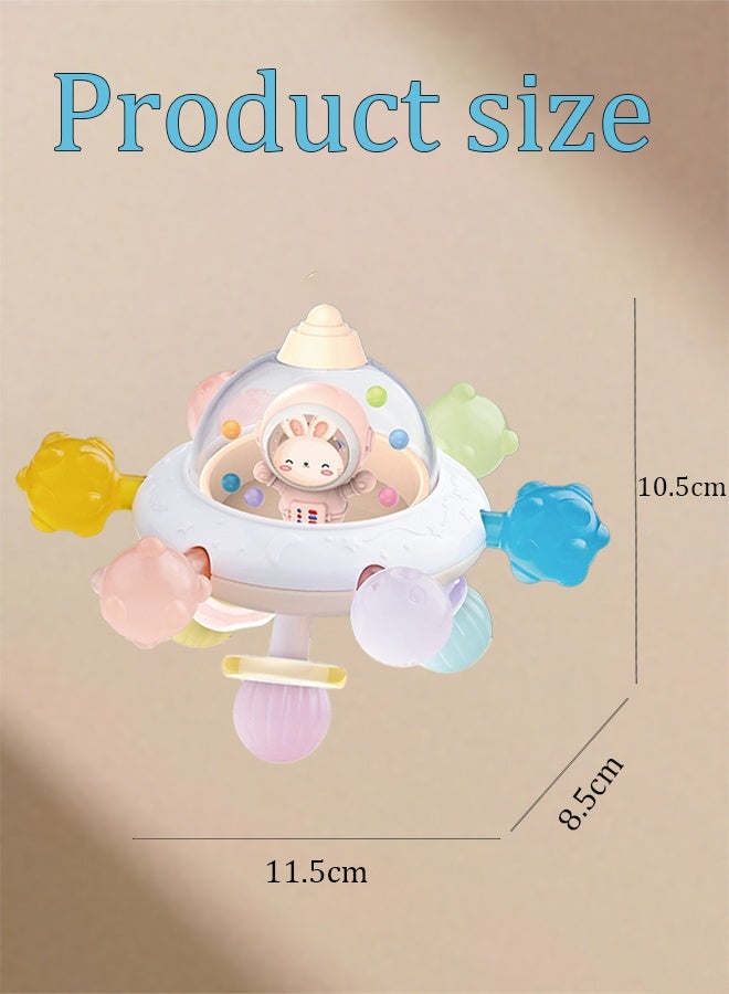 Berma Baby Manhattan ball spinning flying saucer toy, baby teething toys, newborn chew toys, teething ball rattle teether toys, grasping activity baby toys, spinning flying saucer toys, birthday gifts - Image 2