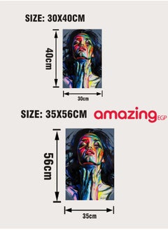 amazing.EGP Unframed Decorative Wall girl print - canvas painting (35 x 56 cm)  - Image 2