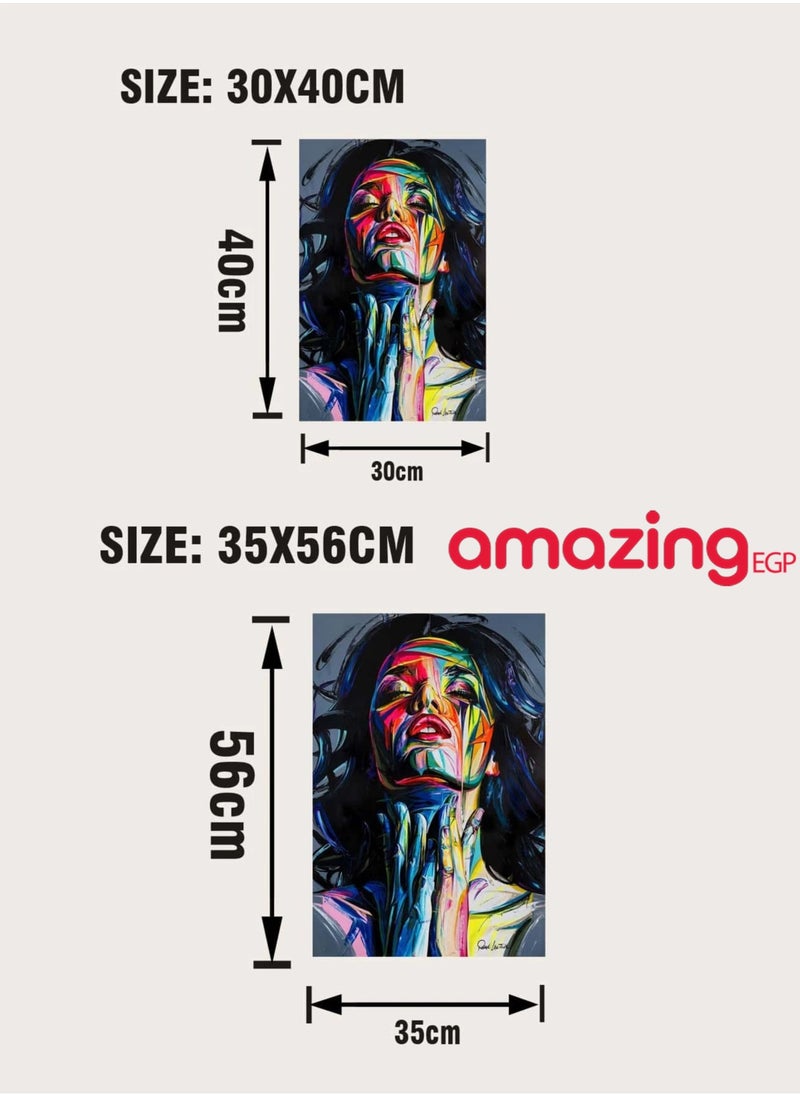amazing.EGP - Unframed Decorative Wall girl print - canvas painting (35 x 56 cm) - Image 1