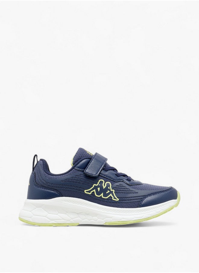 Boys' Logo Print Sports Shoes with Hook and Loop Closure