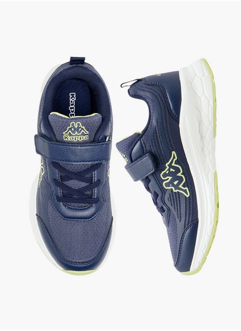 Boys' Logo Print Sports Shoes with Hook and Loop Closure