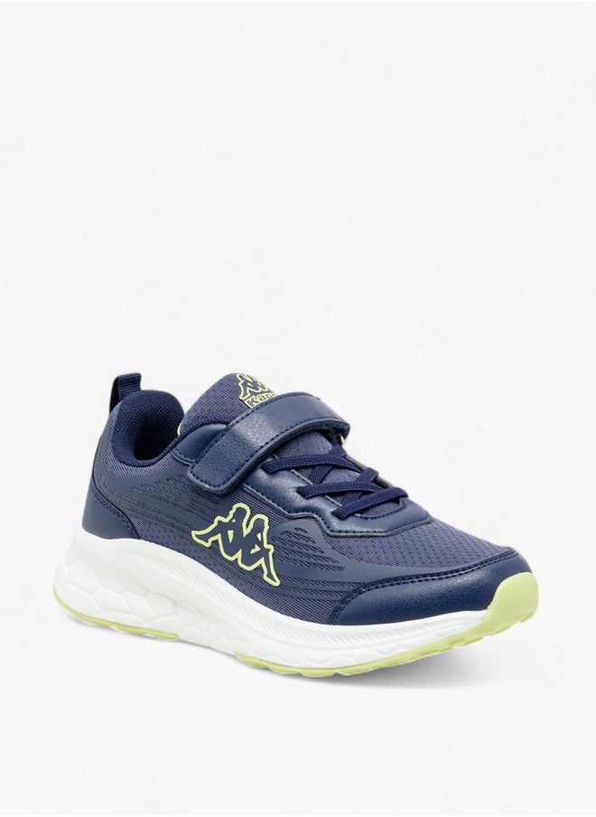 Boys' Logo Print Sports Shoes with Hook and Loop Closure