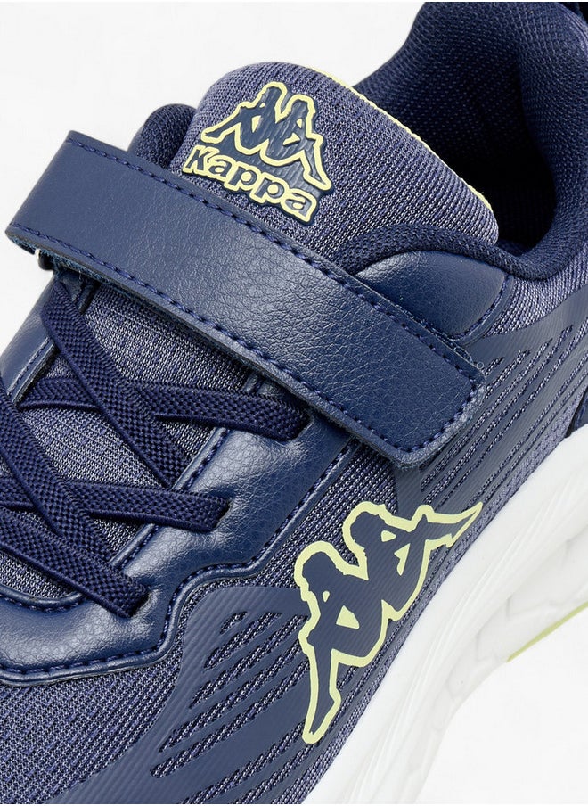 Boys' Logo Print Sports Shoes with Hook and Loop Closure