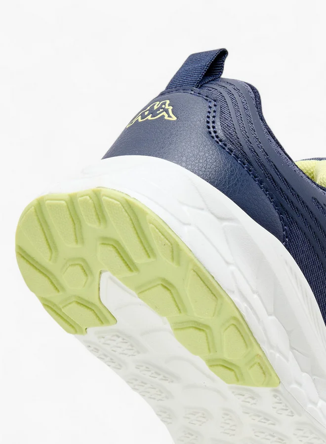 Kappa Boys' Logo Print Sports Shoes with Hook and Loop Closure