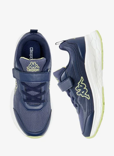 Kappa Boys' Logo Print Sports Shoes with Hook and Loop Closure