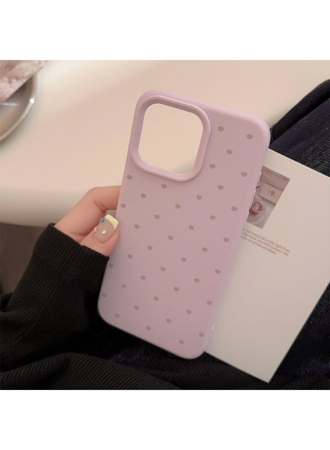 NIBEMINENT Loving Kisses Protective TPU Case Cover For iPhone 16, Bean Purple